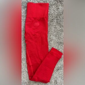 NWOT Pursue Fitness Candy Apple Red Seamless High Waisted Contour Leggings, S